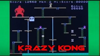 Krazy Kong playing (badly) on the ZX Spectrum