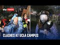 Violent clashes erupt on UCLA campus as protests over Israel-Hamas war reach boiling point