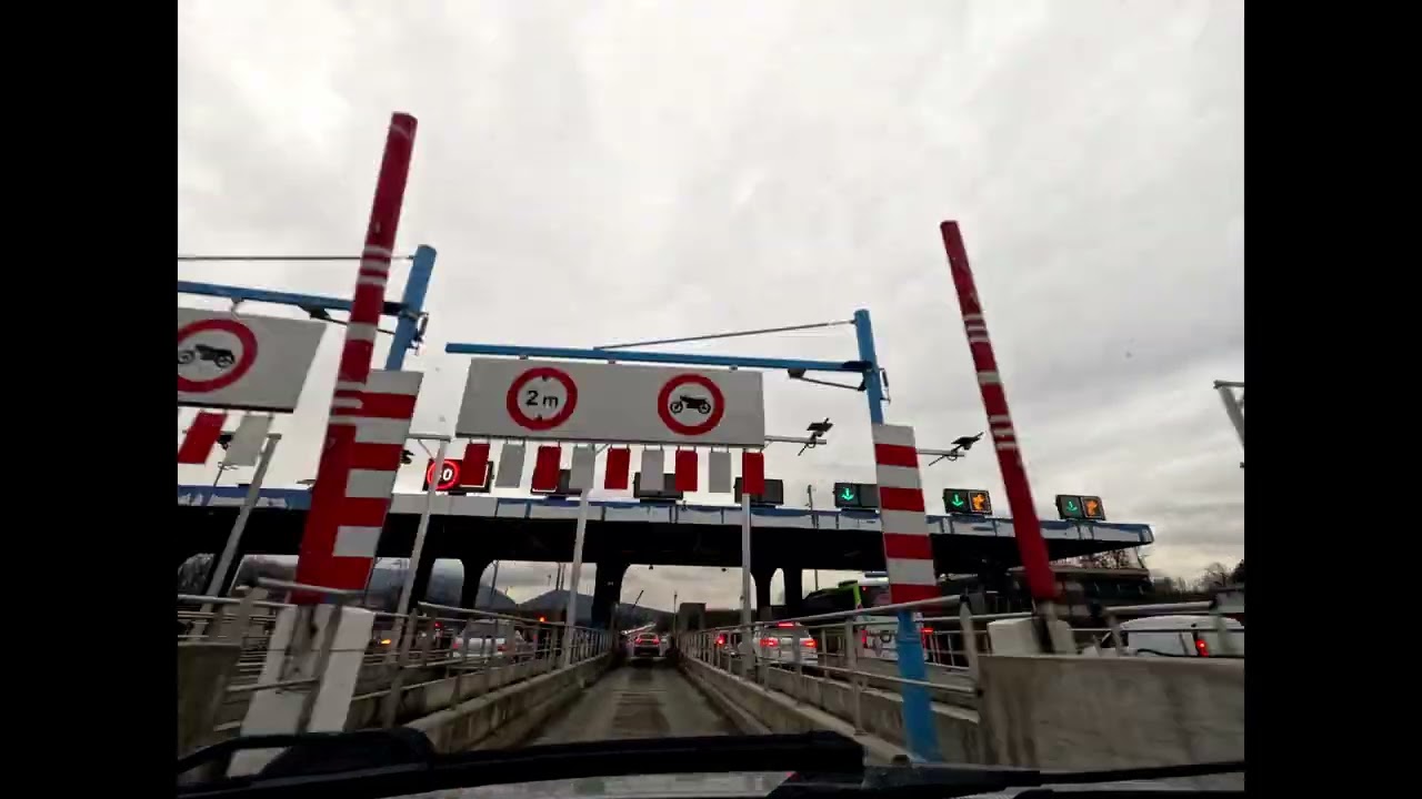 POV driving Chamonix-Geneva