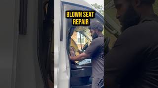 Airbag exploded this seat… watch how I stitched it back like new!