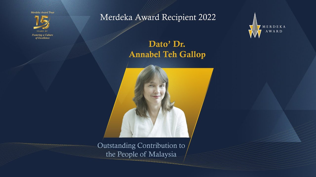 2022 Merdeka Award Recipient - Dato’ Dr. Annabel Teh Gallop