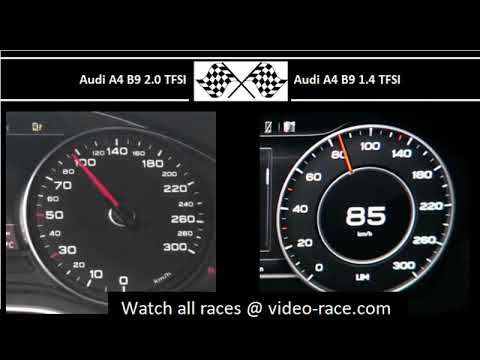 Audi A4 B9 2.0 TFSI VS. Audi A4 B9 1.4 TFSI - Acceleration 0-100km/h