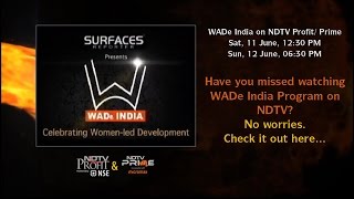 Watch WADe India event telecast on NDTV Prime