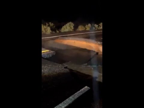 Road collapses in Arizona after severe flooding