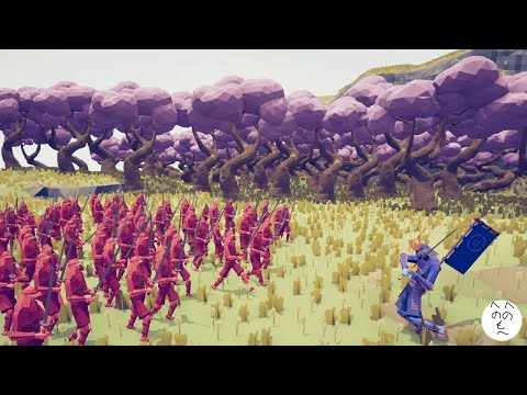 Who Can Defeat 100 SAMURAI in Sakura Forest? TABS Map Creator Totally Accurate Battle Simulator