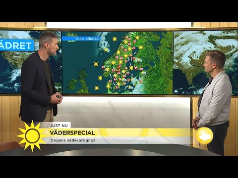 Vädret 5 dygn framåt - så varmt blir det - Nyhetsmorgon (TV4)