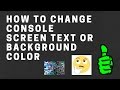 How to change text and background color in C ...