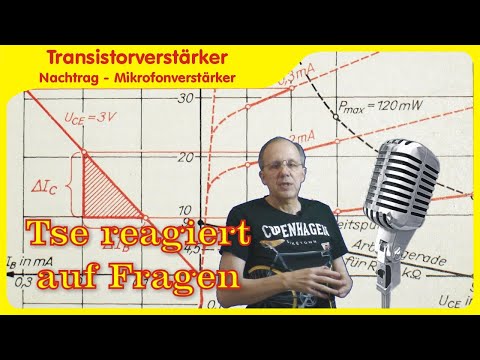 Transistor amplifier addendum, microphone amplifier, microphone types, open questions