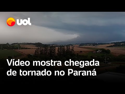 Chegada do tornado em Rio Bonito do Iguaçu