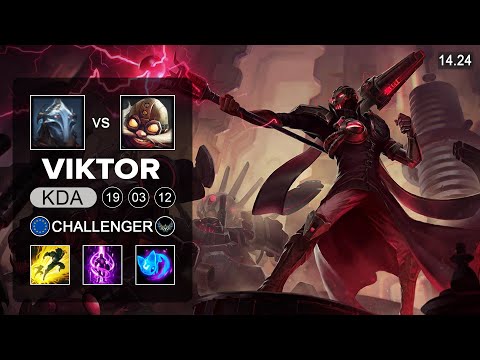 Viktor vs Corki Mid - EUW Challenger - Patch 14.24 Season 14