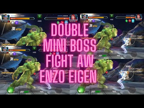 Alliance War Season 29 Double Mini Boss Fight - Enzo Eigen - 4L0ki - Marvel Contest of Champions