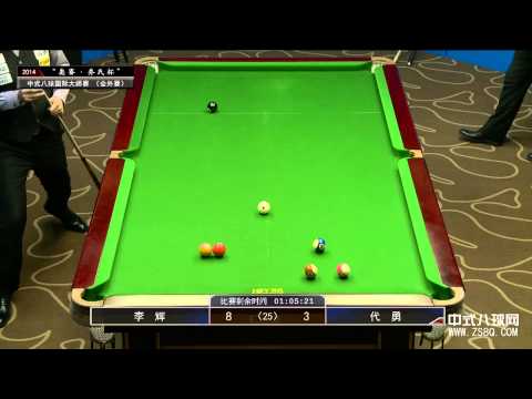 Li Hui 李辉 vs Daiyong 代勇02 | Chinese 8-ball International Masters 2014 乔氏杯 中式八球国际大师赛
