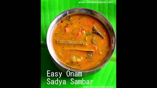 Onam Sadya Sambar Recipe Easy Onam Sadya Sambar In Pressure Cooker