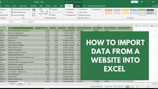 How to Import Data from Web to Excel