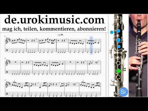 Klarinette Lernen Dua Lipa - New Rules Tabulatur Teil#2 um-i995