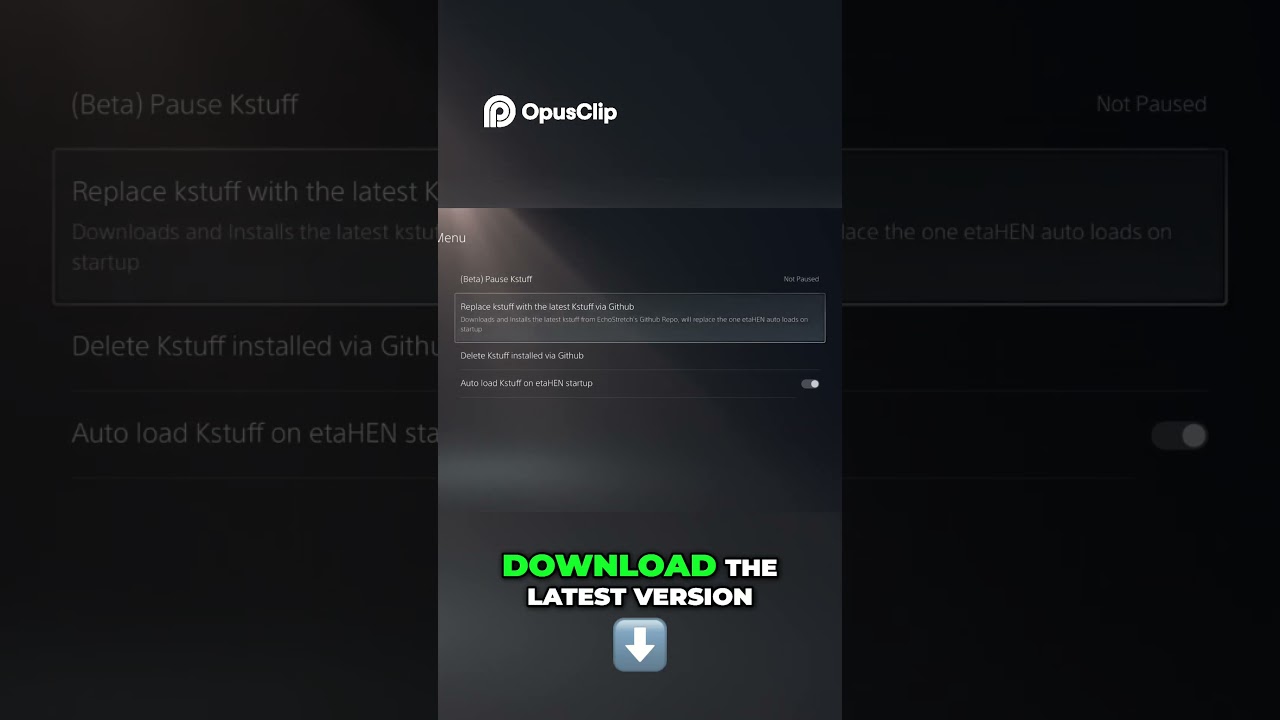 ETA HEN: NEW KStuff Menu & Download From GitHub! #gaming #psgames #porting