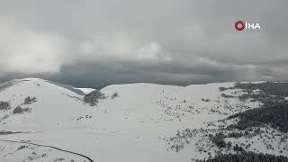 Bolu'da kartpostallık kış manzarası