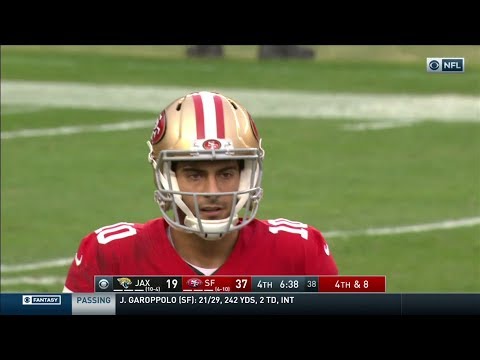 2017 - Week 16 - Jimmy Garoppolo EVERY PASS vs Jacksonville - 44-33 win