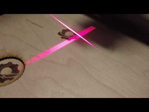 Laser Cutter in Action - Cutting Plywood