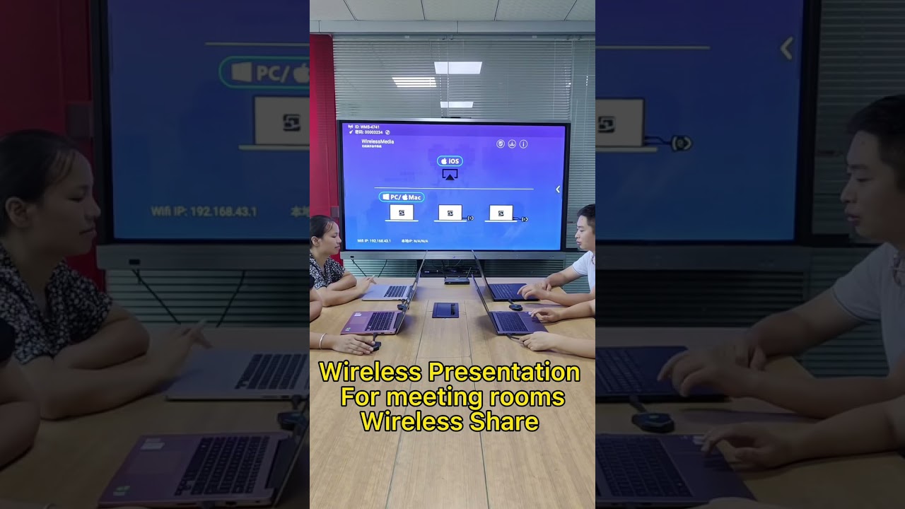 Wireless Presentation System for meeting rooms up to 4 PC #WirelessPresentation #WirelessShare