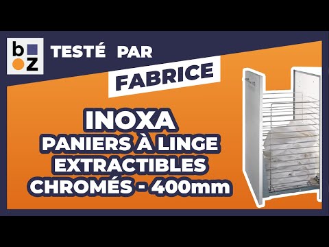 Panier à linge extractibles - chromés - avec amortissement INOXA