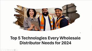 Top Technologies Every Wholesale Distributor Needs for 2024