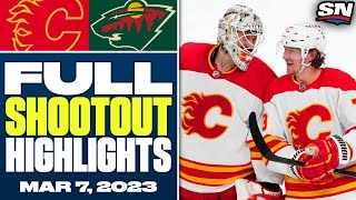 Calgary Flames at Minnesota Wild | FULL Shootout Highlights - March 7, 2023