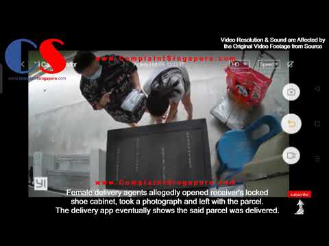 Female Delivery Agents Opened Locked Cabinet And Took Delivered Parcel