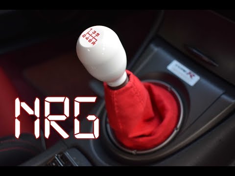 NRG weighted gear knob and red gaiter install