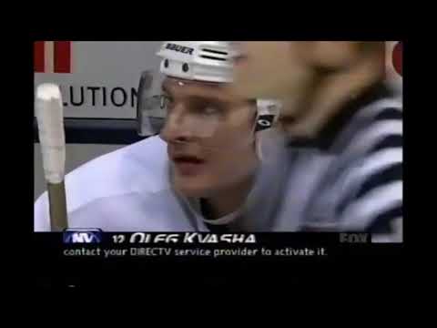 Oleg Kvasha scores two goals vs Rangers for Islanders (25 mar 2002)