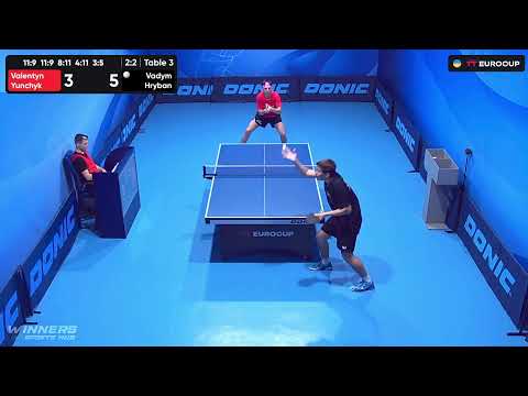 11:10 Valentyn Yunchyk  - Vadym Hryban 22.09.2023 TT Euro.Cup Ukraine Star. TABLE 3