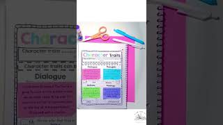 Character Traits Anchor Charts and Interactive Notebook Pages