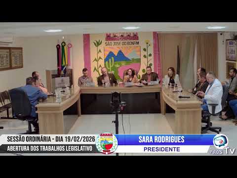 SESSÃO ORDINÁRIA DIA 19 DE FEVEREIRO DE 2026