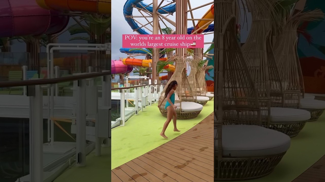 The largest cruise ship in the world through and 8 year olds eye🥰  #travel #vlog #iconoftheseas