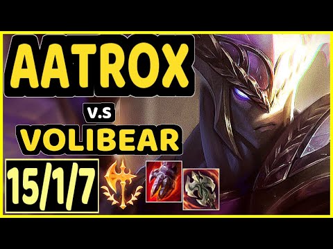 AATROX vs VOLIBEAR - 15/1/7 KDA TOP GAMEPLAY - KR Ranked GRANDMASTER