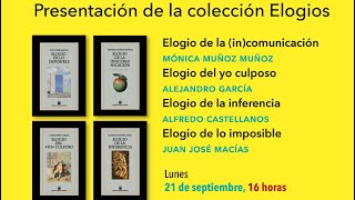 Presentación de libros: Colección Elogios