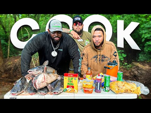 Crazy Catfish Catch Clean And Cook!!! (Bank Fishing)