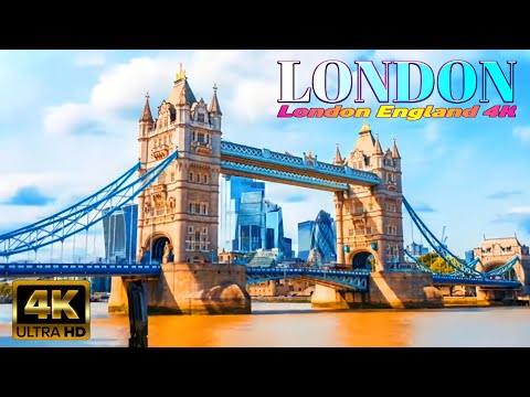 LONDON ENGLAND 4K VIDEO DRONE VIEW 20 MINUTES | Relaxing Music Along With Beautiful Nature Videos