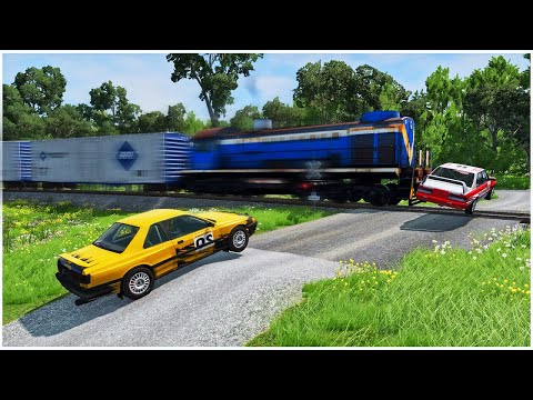 TRAINS VS CARS | BeamNG Drive #2