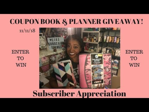 CONTEST CLOSED!!  Extreme Coupon Binder & Planner Subscriber Appreciation Giveaway Video