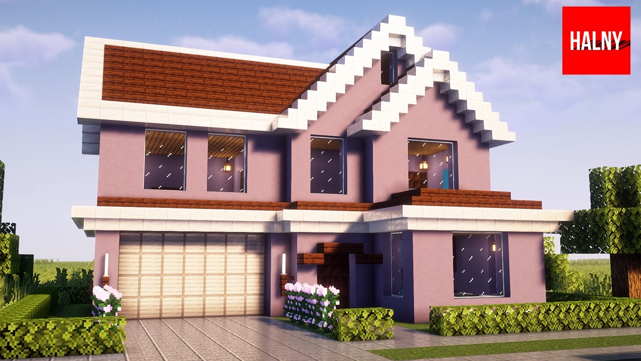 Minecraft realistic suburban house tutorial マイクラビルダーズ