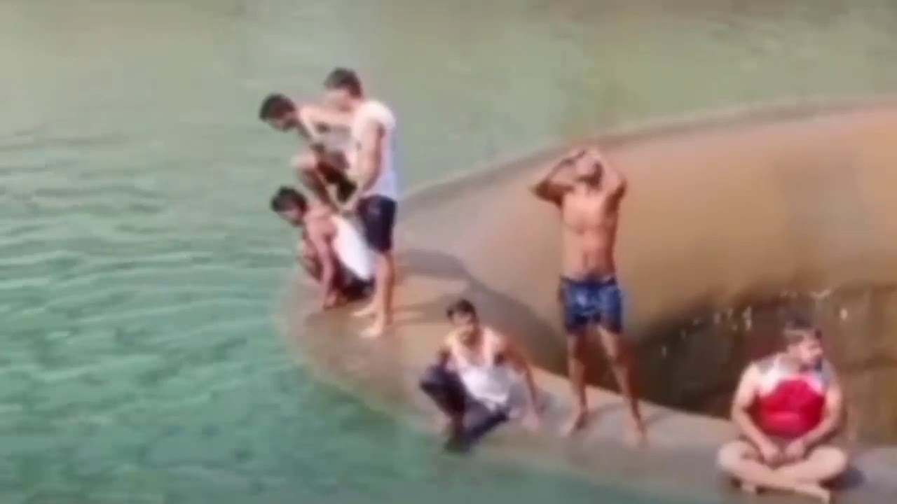 MAN FALLS INTO A DEEP HOLE