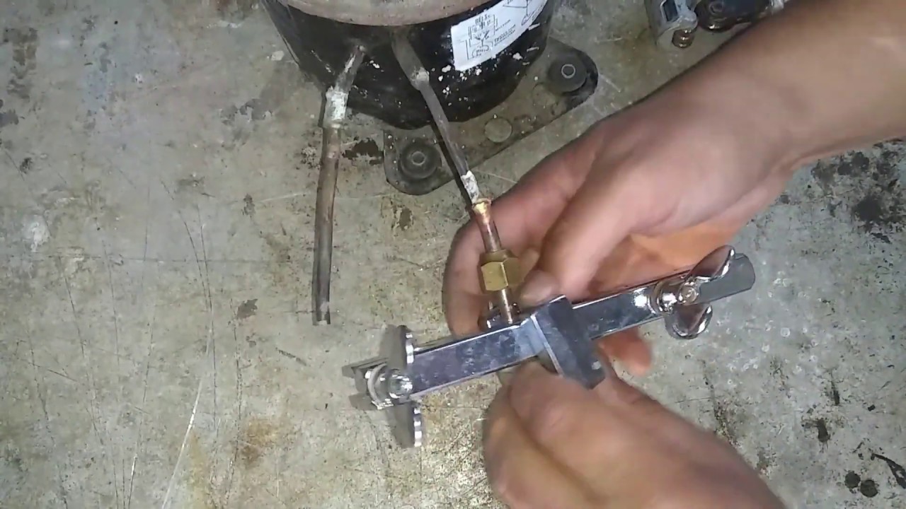 válvula para carga de gas de heladera sin soldar!