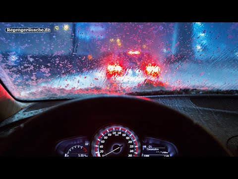 6 Stunden REGENGERÄUSCHE im Auto - REGEN und DONNER auf einem Autodach