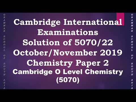 5070_w19_ms_22 Solution of 5070/22 October/November 2019  Paper 2Cambridge O Level Chemistry (ALA)
