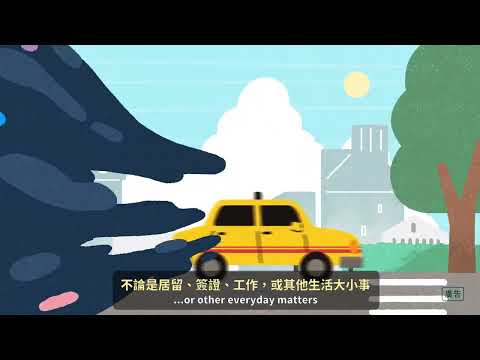  府南戶政協助宣導-外來人士在臺生活諮詢服務熱線1990(中英文)