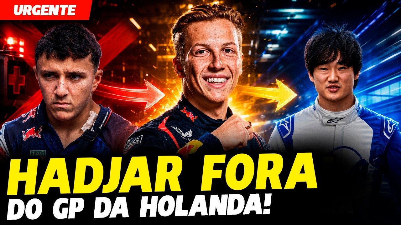 🚨URGENTE: HADJAR SE MACHUCA, LAWSON ASSUME RED BULL E TSUNODA DE VOLTA NO GP DA HOLANDA | FÓRMULA 1