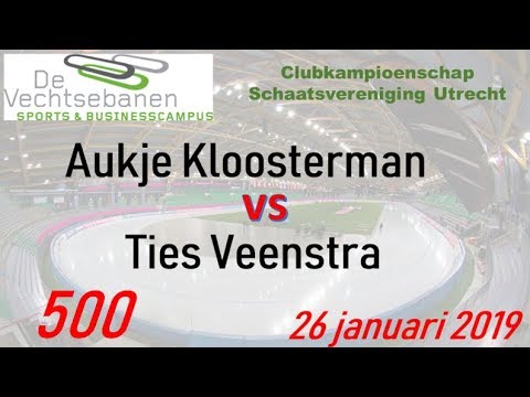 Aukje Kloosterman vs Ties Veenstra 500 Vechtsebanen 20190126