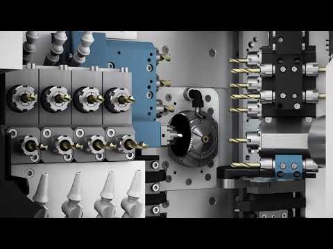 Tornos GT26B Swiss CNC Turning (Animated Working)