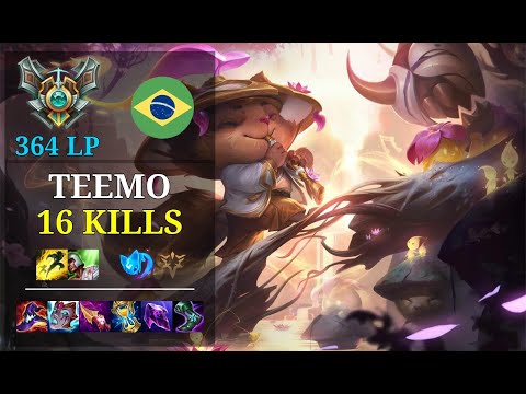 Teemo Bot vs Ezreal - 16 kills - Arthur Lanches BR Grandmaster (364 LP) Patch 11.3